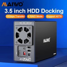 MAIWO 3.5 inch SATA RAID Storage Enclosure Dual Bay Hard Drive Docking Station T picture