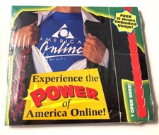 America Online AOL Mail Power 15 Free Hours Vintage 1990s Software Sealed New picture