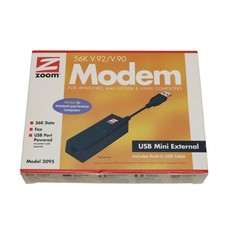 Zoom Model 3095 USB Modem - 56K V.92 Data + Fax USB Mini External picture