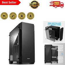 Elegant S3 ATX Mid-Tower PC Case: Full Acrylic Panel, 3x 120mm Fans Included picture