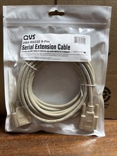 QVS 25' Serial Computer Extension Cable CC317-025N DB9 M/F RS232 9 pin NEW picture