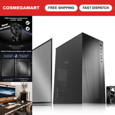 Micro ATX PC Case, High Airflow Design, 80mm Cooling Fan, Compact Black Tower picture