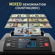 PONNOR N70 Mixed Denomination Money Counter Machine, Value Counting, Cash Cou... picture