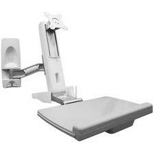 Amer Networks AMR1WS Sit/Stand Wall Mounted Computer Workstation for 24