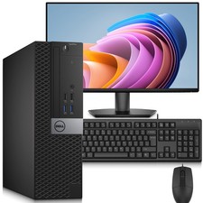 Dell Desktop PC 6th Gen 32GB RAM 1TB SSD 1TB HDD 24”LED KB&M WiFi Windows 11 Pro picture