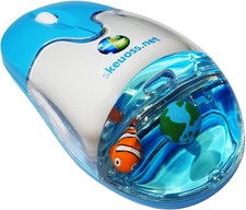 Frutiger Aero Aqua Mouse - Clear Blue USB-C Rechargeable Wireless & Bluetooth Op picture