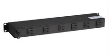 BLACKBOX SP473AR2 Rackmount Power Strip with 6 Rear Outlets, 12 Amp, 6ft Cord picture