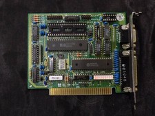 Vintage 1987 DTK Multi I/O ISA Card PTI-209 9-Pin and 25-Pin Serial Connectors   picture