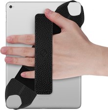 Universal Tablet Hand Strap Holder Swivel PU Leather Handle Grip w Elastic Belt picture