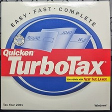 TurboTax Basic Federal 2001 Intuit Windows picture