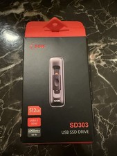 SSK SD303 512GB External SSD USB 3.2 Gen2 1000MB/s Keyring Gray picture