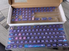 NEW ASA Pudding Customized PBT keycaps 120 key sub Translucent Purple Castle NIB picture