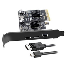 CY PCI-E Express 4X & Mini Displayport 1.4 Input to Dual 10Gbps USB 3.1... picture
