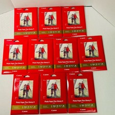 Lot 10x Canon Photo Paper Plus Glossy II 5x7 PP-301:  20 Sheet Packs : 200 Total picture