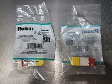 Lot of 75 - Panduit CJH5E88TGYL UTP Jack Module - Yellow picture