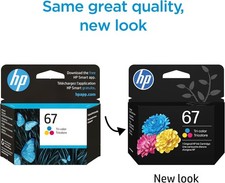 Genuine - HP 67 - 3YM55AN140 - Tri-color Original Ink Cartridge - June 2027 NEW picture