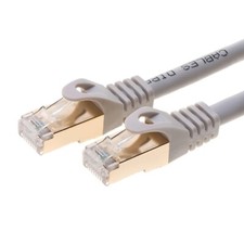 CAT7 PATCH CORD U/FTP Cable GOLD PLATED 6FT-100FT Multi Pack LOT Gray picture