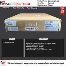 Refresh  Cisco C1200-48T-4G Managed Smart Eligible 48Port Gigabit Switch picture
