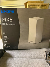 Linksys MX5 Velop AX WiFi 6 AX5300 Tri-Band Mesh Router, White, 3 LAN picture