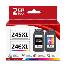 PG-245 XL / CL-246 XL Ink Value Pack (2 Cartridges), Compatible with iP2820 picture