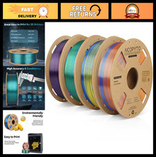 Shiny Triple Color Silk PLA 3D Printer Filament 1.75mm, 4KG Bundle for Creality picture