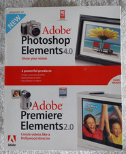 Adobe Photoshop Elements 4.0 & Adobe Premiere 2.0  Retail Box picture