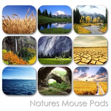 NATURE LAND FOREST WATERFALL EARTH VIEW CUSTOM MOUSE PAD MOUSEPAD  (LM-02) picture