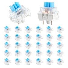 Keyboard Switches, 30 Pcs 3 PIN Blue Keyboard Clicker Dustproof Mechanical Ke picture