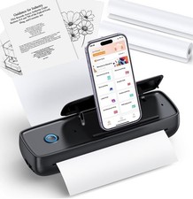 Alinayee Portable Thermal Printer, Wireless & Mini, Android, Laptop| Light Black picture