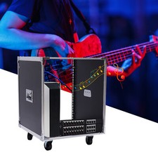 12U Portable Rolling Network Rack Built-in Handles Swivel Caster Wheels Telecom picture