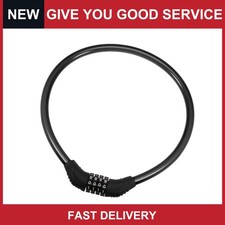 Universal Bike Cable Lock 4 Digit Resettable Combination Lock Black Pack of 1 picture