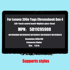 5D11C95908 Lcd Touch Screen w/ Bezel For Lenovo 300E Yoga Chromebook Gen 4 New picture