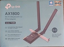 TP-Link WiFi 6 PCIe WiFi Card for Desktop PC AX1800 Archer TX20E Sealed picture