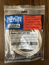 Tripp Lite 7ft Cat5e / Cat5 Snagless Molded Patch Cable RJ45 M/M White 7' picture