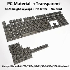 YAKESTONE Transparent Keycaps RGB Backlit PC Full Set 130+ Keys picture