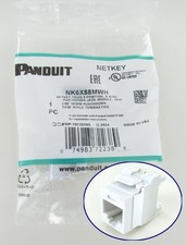 Panduit NK6X88MWH NetKey Cat6A RJ45 UTP Keystone Punchdown Jack White ~STSI picture
