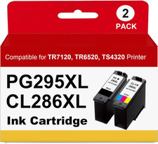 PG-295XL CL-286XL Black/Tri-Color High Yield Ink Cartridge Compatible for TR7120 picture
