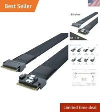 Robust 24G SlimSAS SFF-8654 to SFF-8654 Cable - 85-Ohm, 24Gbps for AI/ML Systems picture