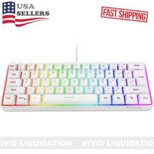 60% Wired Gaming Keyboard 61 Keys RGB Backlit Ultra-Compact Waterproof Key Board picture