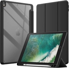 Case for iPad Pro 10.5-Inch with Pencil Holder, Clear Transparent Back Slim Stan picture