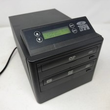 Zipspin Standalone CD DVD Duplicator 1:2 Disc Copy Tower 3-Bay Black picture