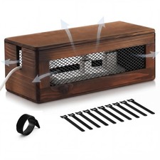 Chunful Extra Large Cable Management Box, 16'' Wood Cord Hider Organizer with... picture