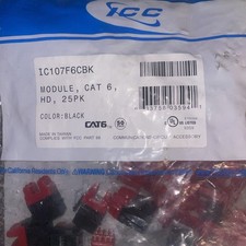Icc IC107F6CBK Module, Cat 6, Hd, 25pk, Black picture