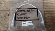 One Lot: Ten 1 Ft. Cat5E Ethernet Pure copper White patch cords Gold Plated RJ45 picture