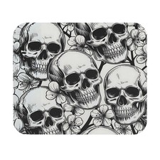 Skull Floral Mouse Pad - Edgy Desk Accessory, Unique Gift for Gamers picture