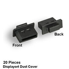 Kentek Lot of 20 Pcs DisplayPort Dust Cover with Handle Port Protector Black picture