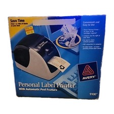 Avery Personal Label Printer 9100 w/ USB Automatic Peel Feature Manual Included  picture