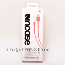 Incase USB Charging Charger Cable for iPhone 15 14 13 12 mini iPad Coral Pink 3' picture