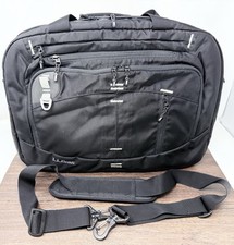 L.L. Bean Padded Laptop Bag Black Nylon Travel Work Briefcase 16” Item # 283630 picture