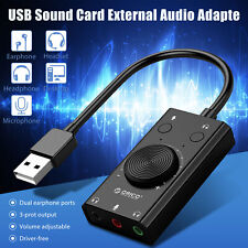 3Port USB Sound Card 7.1 Channel External Audio Adapter 3.5mm Stereo Headset Mic picture
